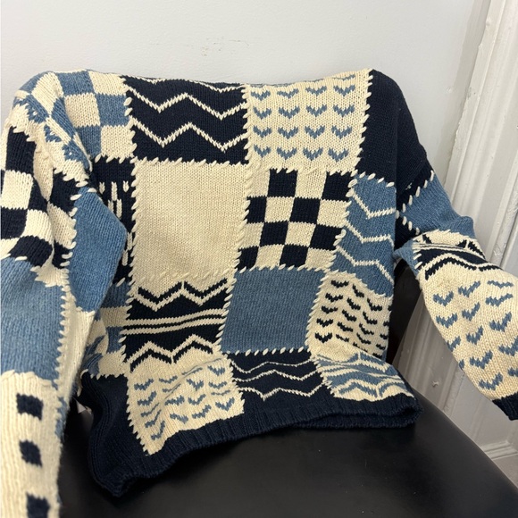 Marsh Landing Navy and Cream Knit Cardigan - Picture 10 of 13